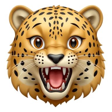 Leopard roar sticker