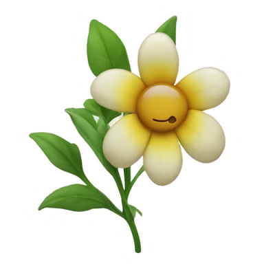 une fleur avec un visage qui sourit sticker