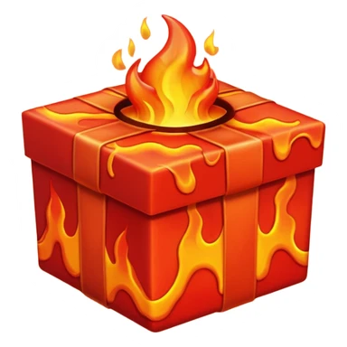hot lava gift box sticker