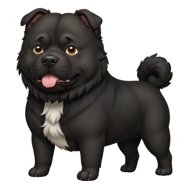 Black pitbull chow chow sticker