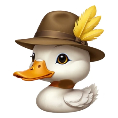duck wearing a hat sticker