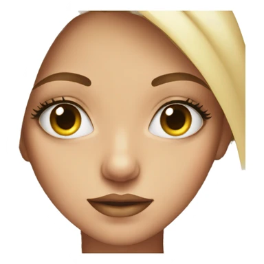 girl face with long lashes and long nails sticker