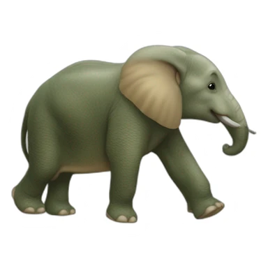 Éléphant sur tortue sur loutre sticker