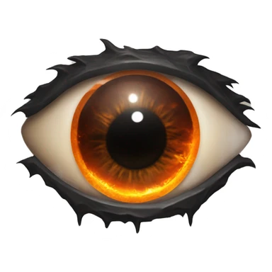 Eye of Sauron with glowing orange iris, set in a dark tower of Mordor sticker