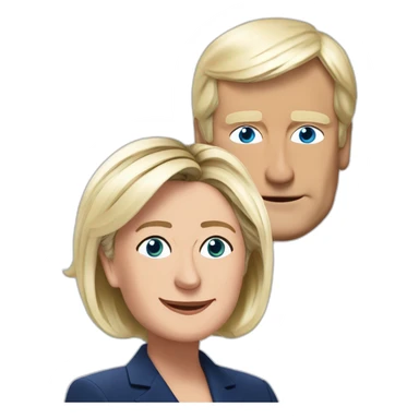 Un mix entre marine le pen et Emanuel Macron  sticker
