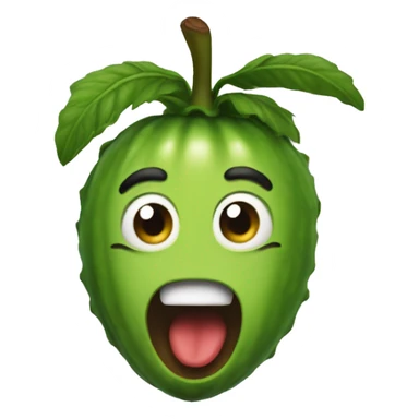 abocado sticking out toungue sticker