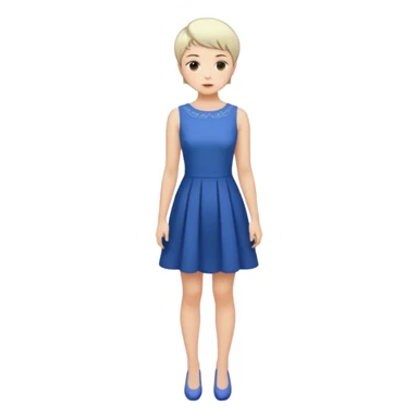 woman full body standing short pixie hair sticker