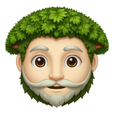 moss druid character eyebrow raise and half smile sticker