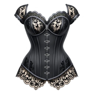 Goth black lace corrset sticker