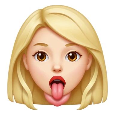 Girl sticking tongue out sticker