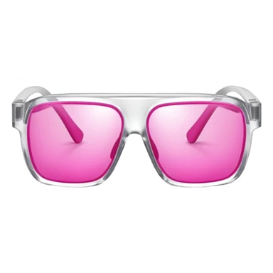 square protective glasses with bright pink lenses, industrial safety eyewear sticker