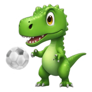 dino playing fifa sticker