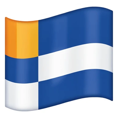 A flag whit darkblue, blue, white, yellow and orange and has 5 stripes white in the middle, blue in next to white left, yellow next to white right, orange next to yellow right, dark blue next to blue left💙🩵🤍💛🧡 sticker