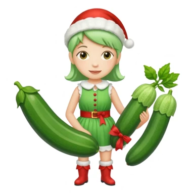 peppermint carrying a zucchini sticker
