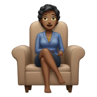 woman sitting on a chair sticker