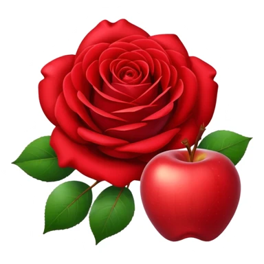 rose and apple sticker