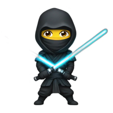 ninja with lightsabers sticker