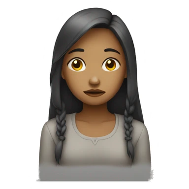 Triste fille sticker