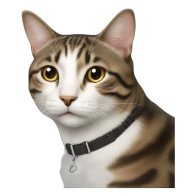 un chat sur un chien sticker