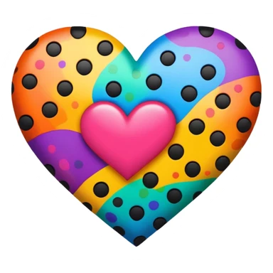  rainbow leopard spots markings patterns print heart sticker