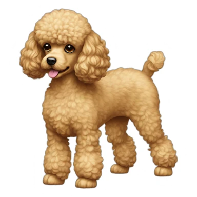 Dog poodle miniature full-height sticker