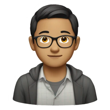 Young Vietnamese male with glasses sticker