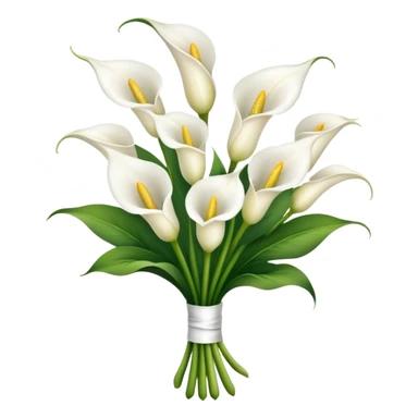 Cala lily flower bouquet sticker