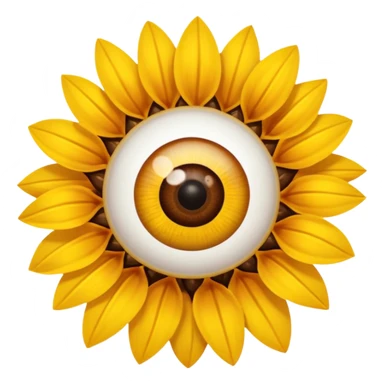 Un girasol y un ojo sticker
