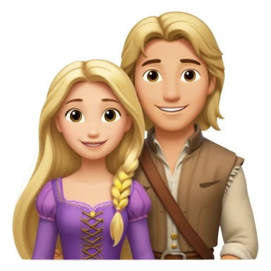Rapunzel and Flynn  sticker