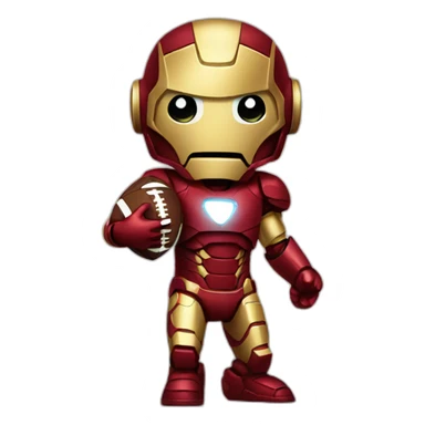 Ironman holding a football sticker