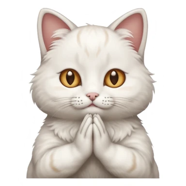 cat praying sticker