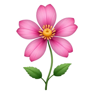 pink flower with a long root sticker