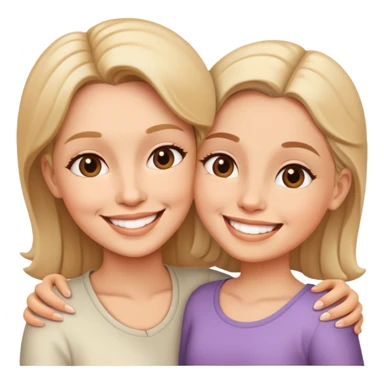Mom and daughter sticker