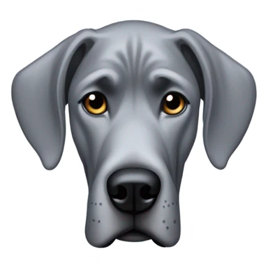 Grey great dane with human winter coat sticker