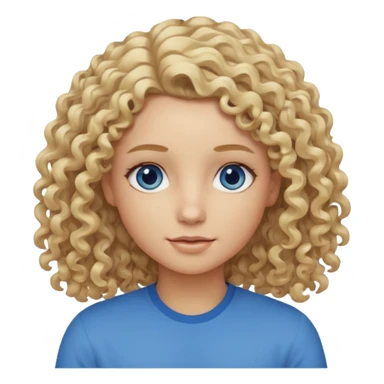 Curly blond blue eyes. Long hair cool beige blond. Longer hair beige ash blonde. sticker