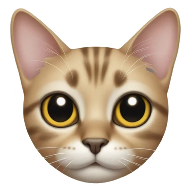 cat with black heart eyes  sticker