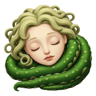 Un demon gorgon qui dort sticker