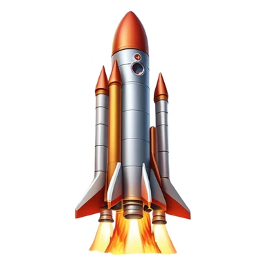  Cinematic Realistic Rocket Launch – A powerful, fiery scene of a massive rocket lifting off, its engines producing a bright, billowing inferno. The metallic body gleams in the sunlight, with intricate paneling and realistic textures bringing out its engineering marvel. Thick clouds of smoke and steam rise as it ascends into the sky. sticker