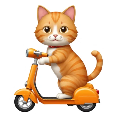 cat on a scooter sticker