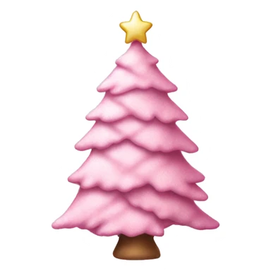 Baby pink Christmas tree sticker