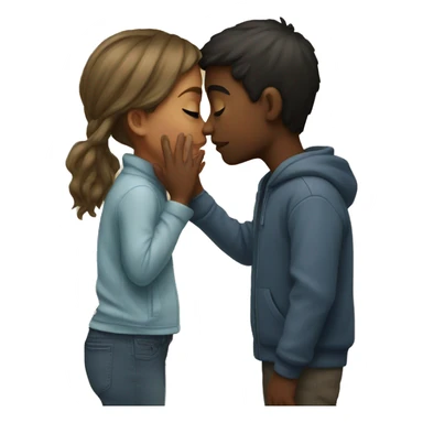 A boy and a girl kissing sticker