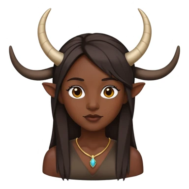 Mujer de piel morena y pelo lacio con cuernos de infidelidad  sticker