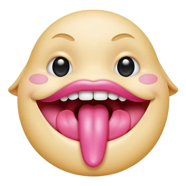 Mouth with tongue who licks the lips sticker