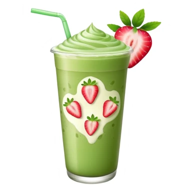 iced matcha latte strawberry  sticker