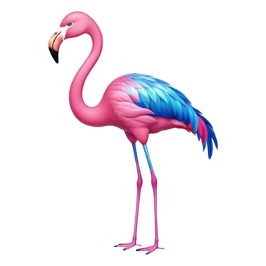 Blue Flamingo sticker