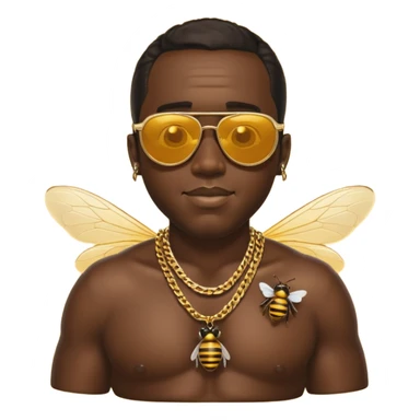 diddy with a body of a bee sticker