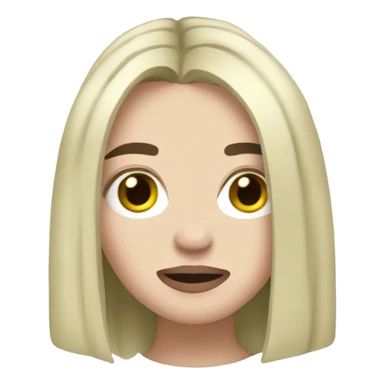 Billie Eilish with dark hair sticker