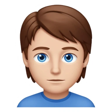 Mikey Graham with blue eyes, brown hair sticker