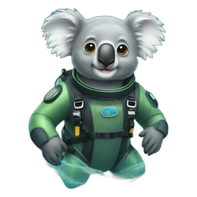 koala in rubber diving suit sticker