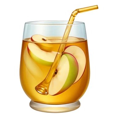 Apple juice in large glass sticker